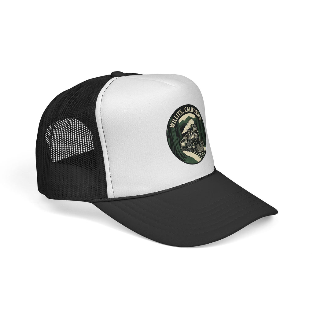 Willits, California Vintage Train Trucker Cap