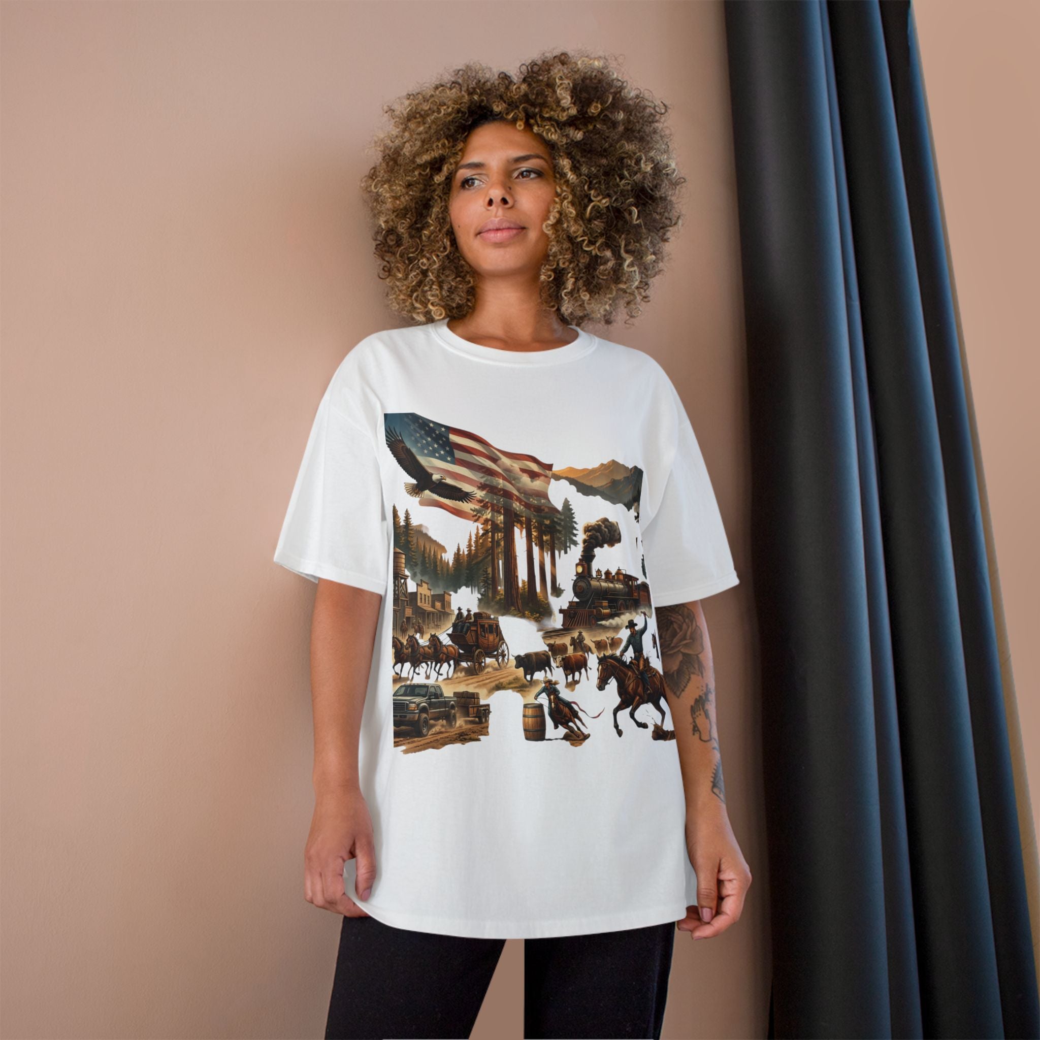 Champion T-Shirt — Vintage Willits Americana Graphic Tee