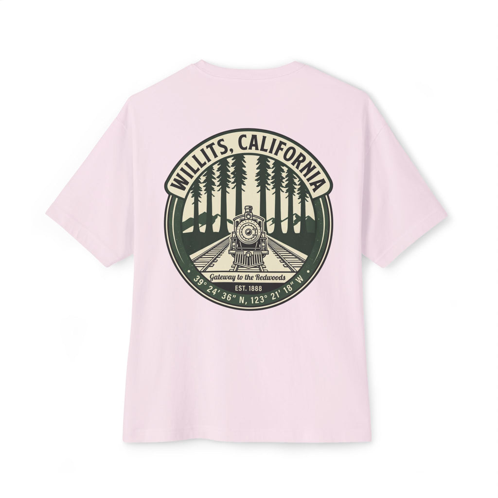 Willits, California Train Tee — Vintage Locomotive Forest Graphic Shirt