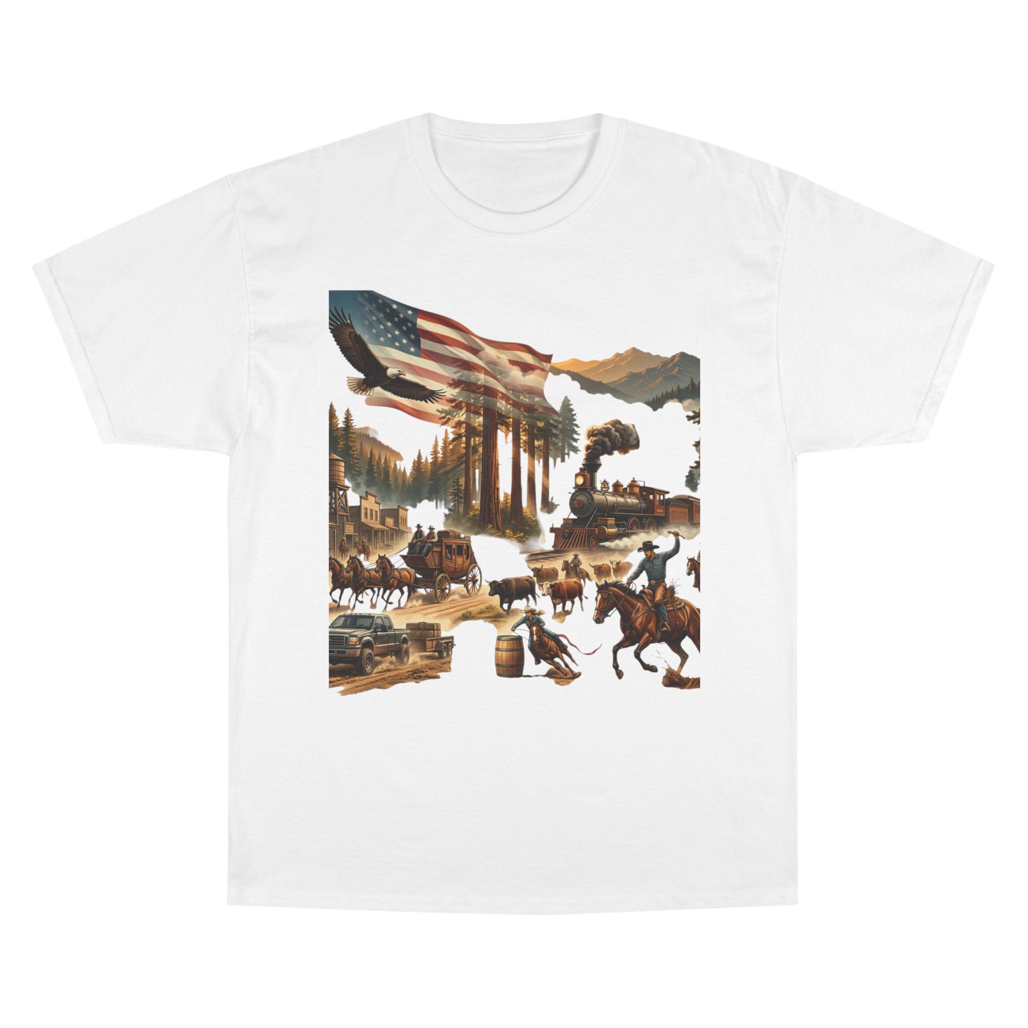 Champion T-Shirt — Vintage Willits Americana Graphic Tee