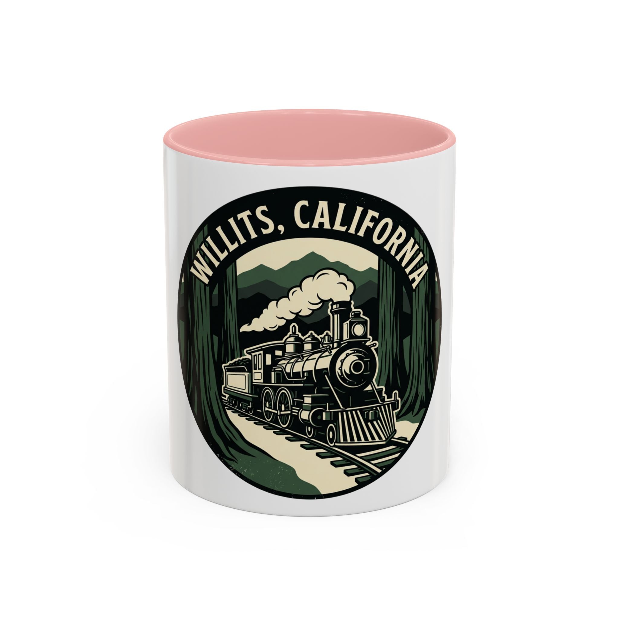 Willits, California Train Retro Accent Coffee Mug (11oz, 15oz)