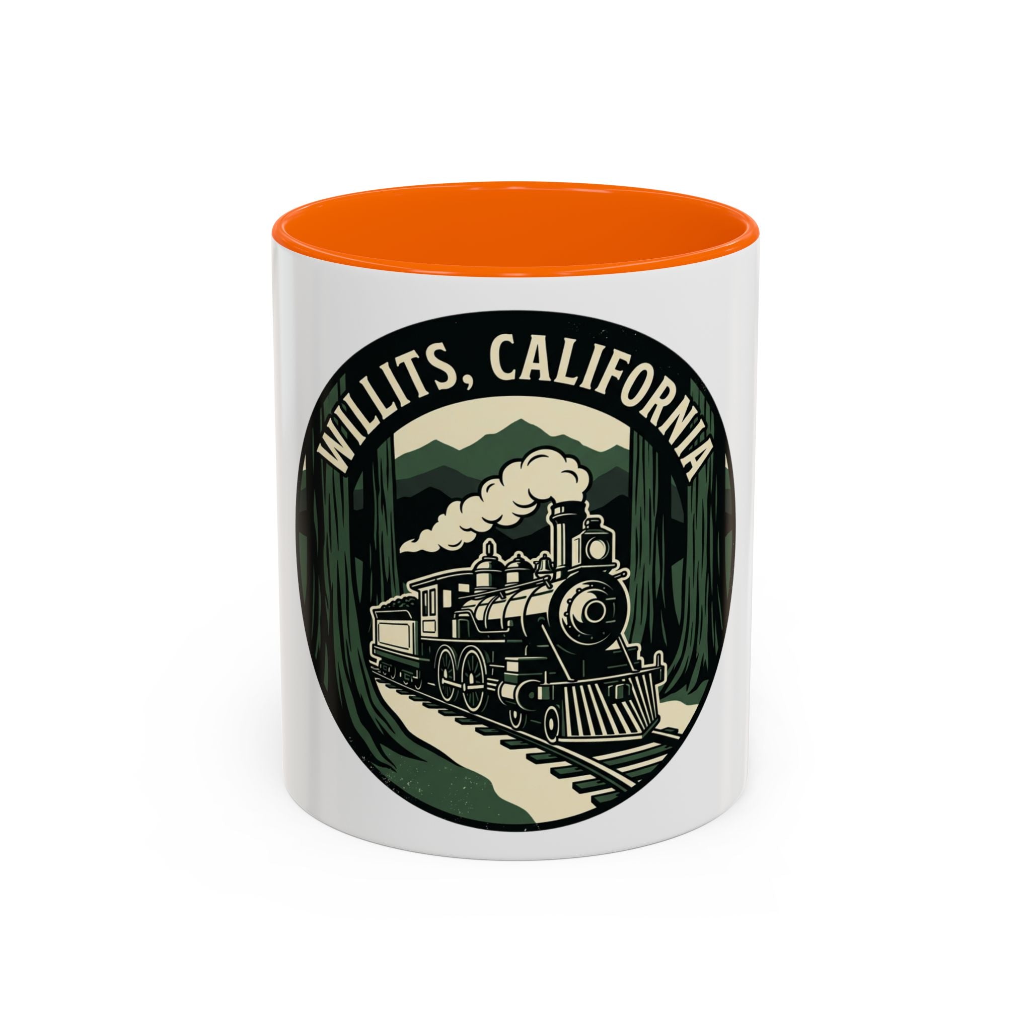 Willits, California Train Retro Accent Coffee Mug (11oz, 15oz)