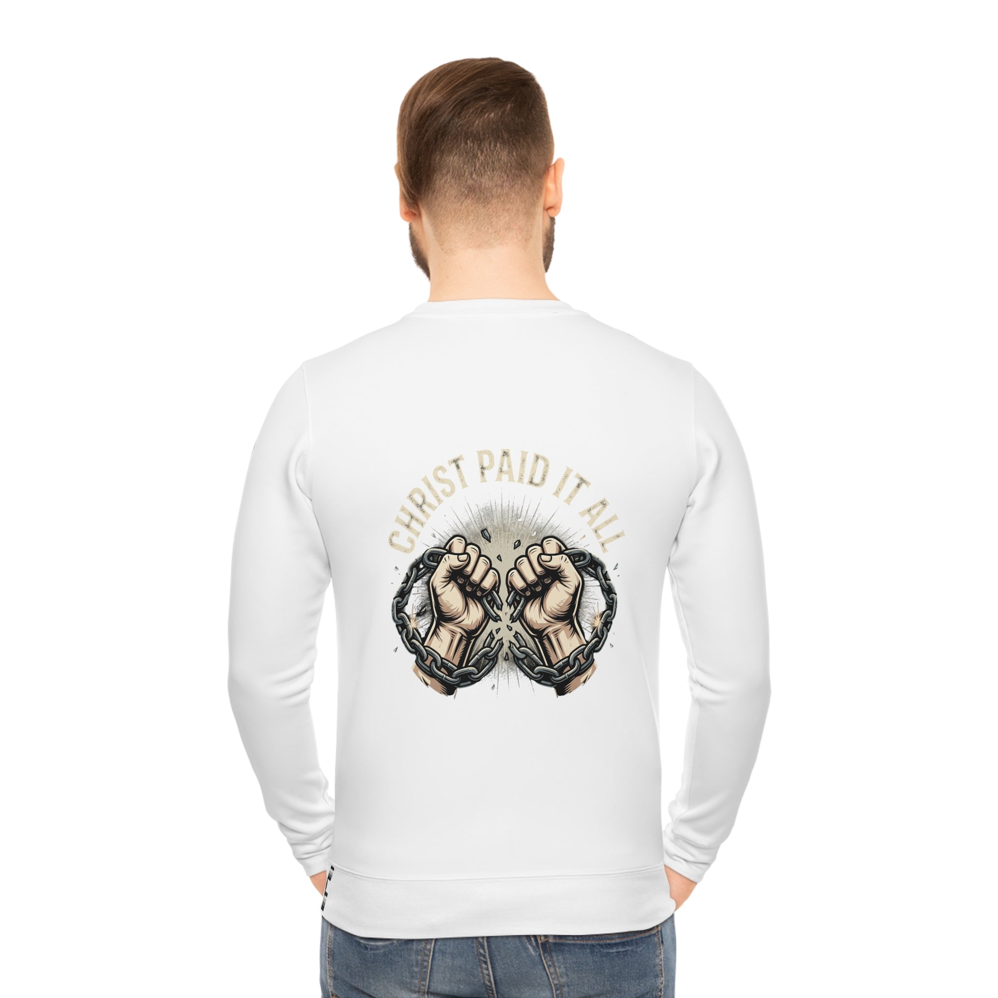 Christian Freedom Sweatshirt — "Set Free Through Christ" Graphic Crewneck
