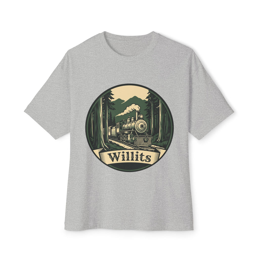Willits, California Train Tee — Vintage Locomotive Forest Graphic Shirt