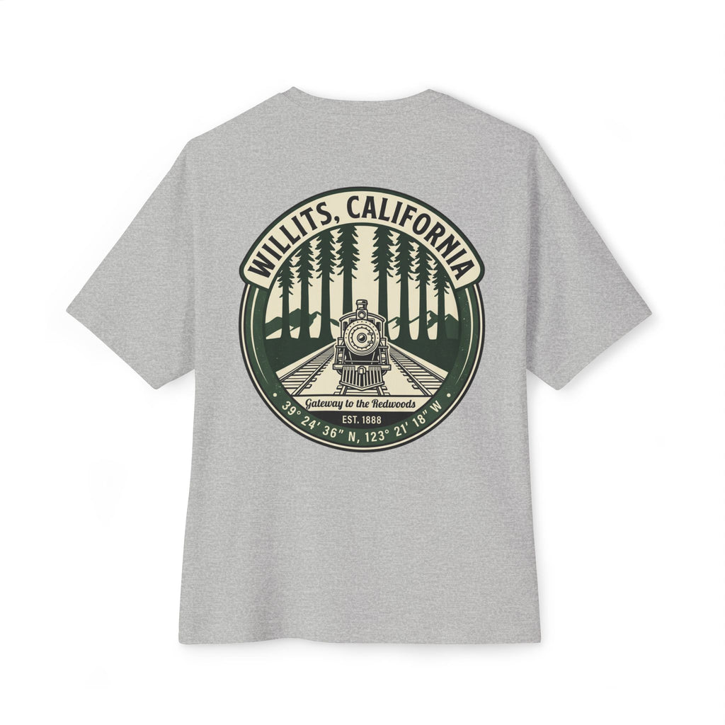 Willits, California Train Tee — Vintage Locomotive Forest Graphic Shirt