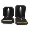 High end LED light jewelry box, illuminated proposal ring box, jewelry