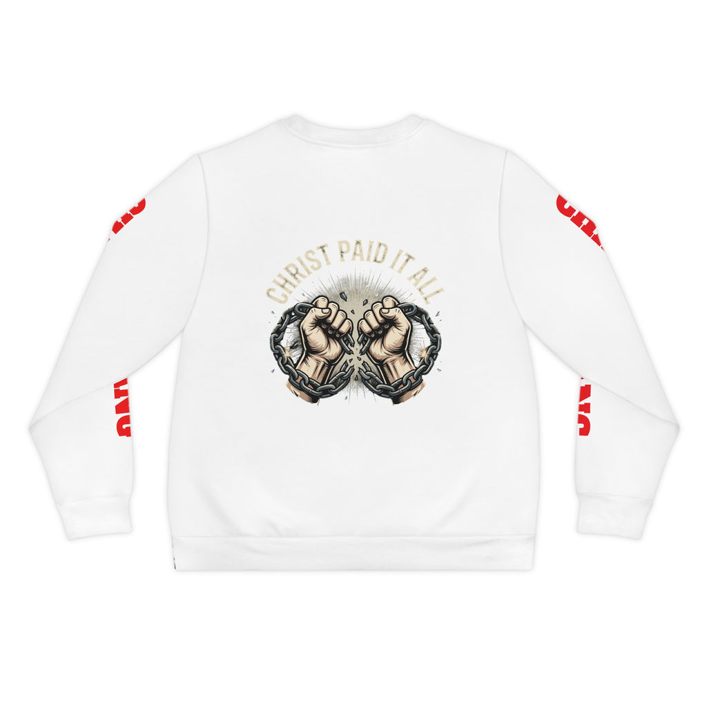 Christian Freedom Sweatshirt — "Set Free Through Christ" Graphic Crewneck
