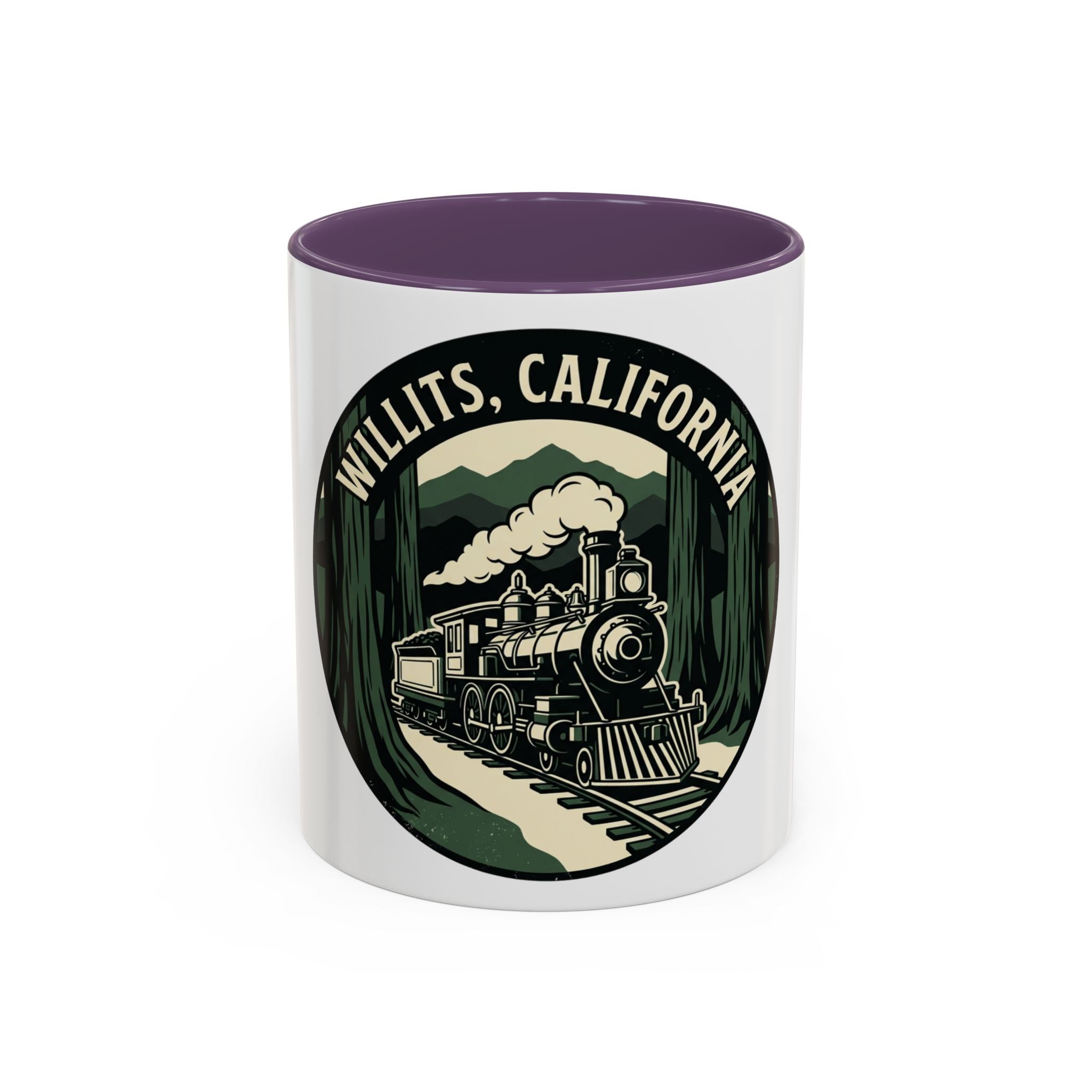 Willits, California Train Retro Accent Coffee Mug (11oz, 15oz)