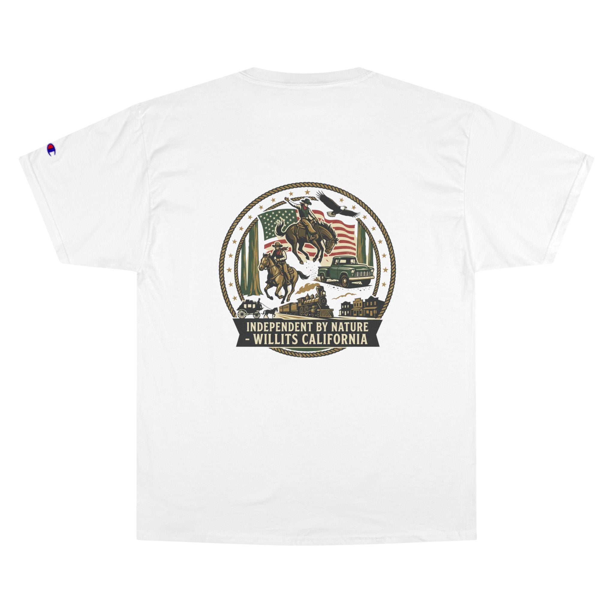 Champion T-Shirt — Vintage Willits Americana Graphic Tee